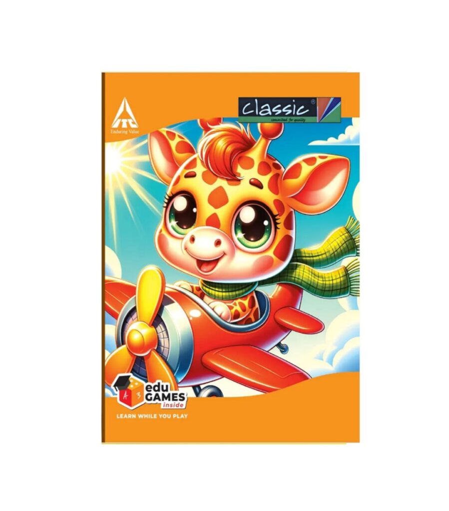 classic- Regular Long Notebook Unruled 132 Pages